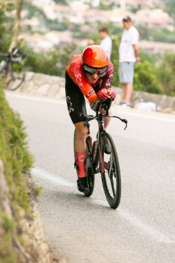 Nice, France; 21st July 2024: Professional cyclist  GERAINT THOMAS  INEOS GRENADIERSGBR during the time trial stage at Tour de France. clipart