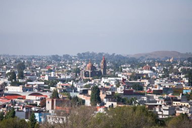 Cholula, Meksika; 1 Ocak 2025: Cholula kiliselerinin dini mimarisi.