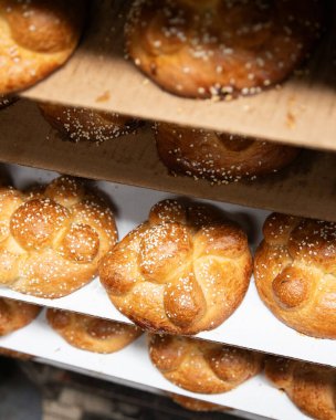 Oaxaca bölgesinde Ölüler Günü için geleneksel Meksika ekmeği.