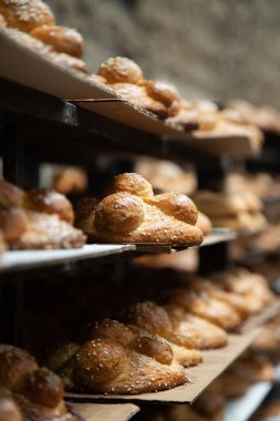 Oaxaca bölgesinde Ölüler Günü için geleneksel Meksika ekmeği.