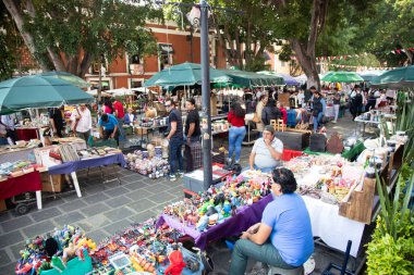 Puebla, Meksika, 1 Ocak 2025: The Artist 's Quarter Market, Puebla de Zaragoza eyaletinde yer alan bir sanat alanıdır..