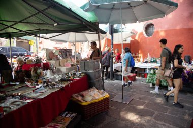 Puebla, Meksika, 1 Ocak 2025: The Artist 's Quarter Market, Puebla de Zaragoza eyaletinde yer alan bir sanat alanıdır..