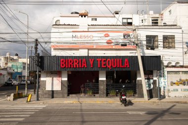 Puebla, Meksika, 1 Ocak 2025: Renkli sokaklar ve şehrin ve Meksika 'nın başkenti Puebla' nın sömürge binaları.