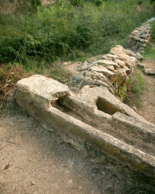 Es Broll İbiza İspanya 'da bir artezyen kuyusu pınardan çıkan suyu kullanarak vadi boyunca karmaşık sulama kanalları yoluyla dağıtıyor..