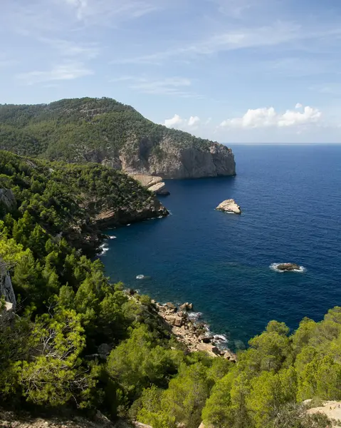 İbiza adasında Es Portitxol 'un güzel vahşi plajı