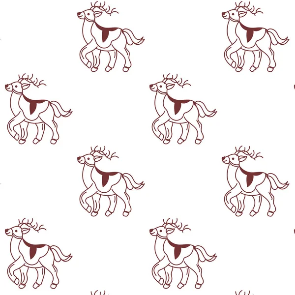 Elle çizilmiş geyik desenli mutlu Noeller..