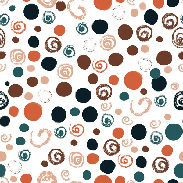Çok renkli daireler. Renkli dairelerle kusursuz soyut desenler. Kumaş, ambalaj, sofra takımı, kartpostal tasarımı.