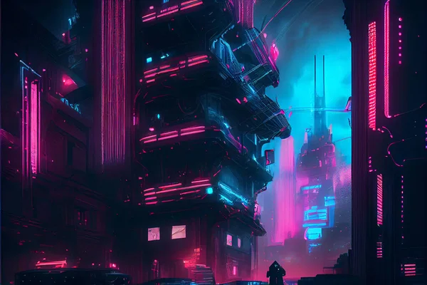 3d Art Illustration Of A Futuristic Cyberpunk Metropolis At Night With A  Sci Fi Twist Background, Technology Wallpaper, Digital Wallpaper, Sci Fi  Background Background Image And Wallpaper for Free Download