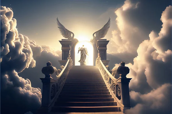 Stairway To Heaven - Angel Wings Welcome to Heaven | Photographic Print