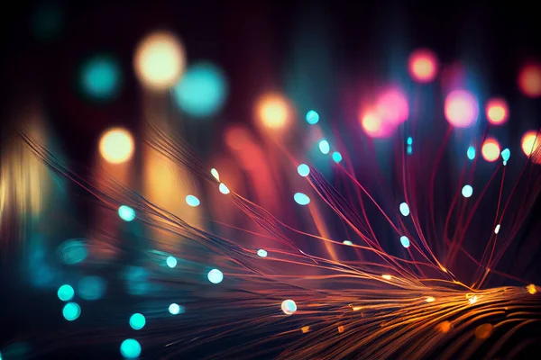 fiber optic in warm colored background. High quality illustration