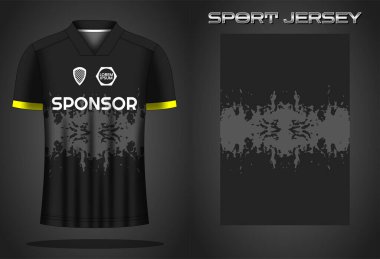 Soccer jersey sport shirt design template clipart