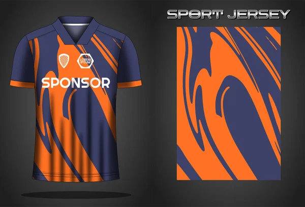 Voetbal Jersey Sport Shirt Ontwerp Template — Stockvector