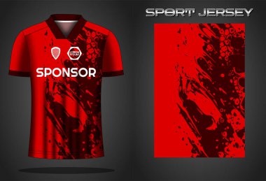 Soccer jersey sport shirt design template clipart