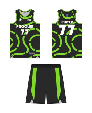 Jersey basketbol şablonu tasarımı. Basketbol forması tasarımı. Vektör tasarımı basketbol forması.
