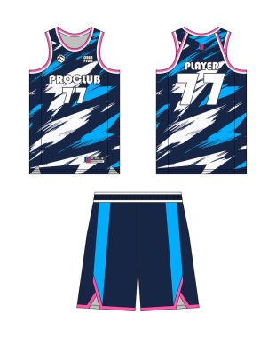 Jersey basketbol şablonu tasarımı. Basketbol forması tasarımı. Vektör tasarımı basketbol forması.