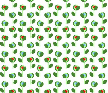 Modern çiçekli vektör kusursuz desen. Arka plan izole edildi. Dijital çizim çizimi. Tekstil kumaşı veya duvar kağıdı, kart, davetiye, dekoratif kağıt olarak kullanılabilir