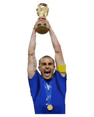 Fabio Cannavaro Dünya Kupası Finali İtalya futbolcusu Vector Illustration imajı