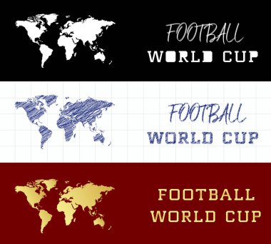 Futbol w stil Web Banner, Soyut İllüstrasyon Sosyal Medya Postası