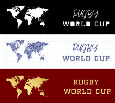 Rugby stil Web Bayrağı, Soyut İllüstrasyon Sosyal Medya Postası