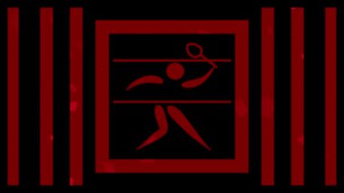 Badminton spor sembolü için animasyon Arkaplanı
