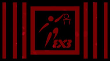 3x3 Basketbol Spor Sembolü için Canlandırma Arkaplanı