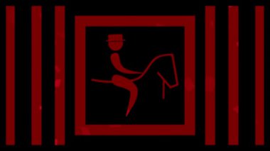 Binicilik Dressage spor sembolü için animasyon Arkaplanı