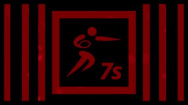 Ragbi Yedi spor sembolü için animasyon Arkaplanı