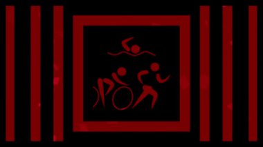 Triatlon spor sembolü için animasyon Arkaplanı
