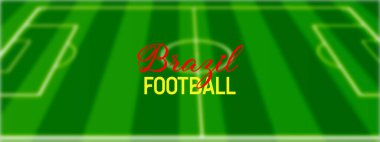 BRAZIL Football Ground Green Field, Abstract Illustration Image clipart