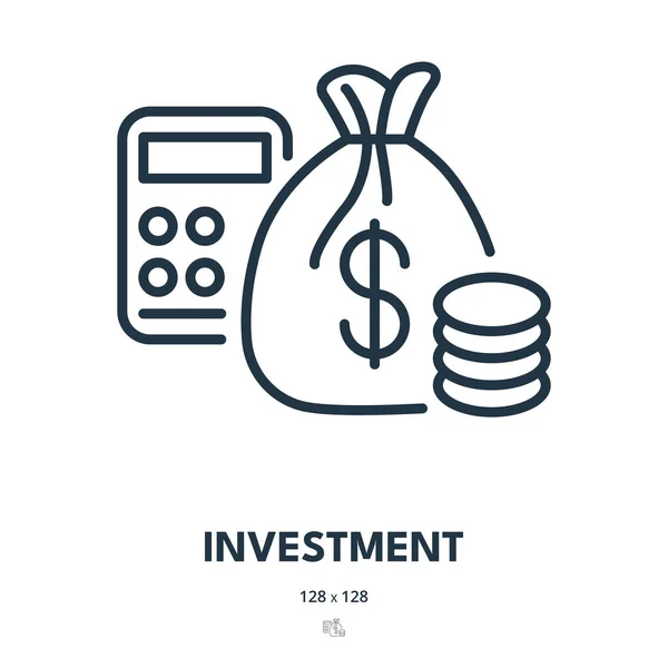 Ícone Investimento Lucro Dinheiro Investidor Curso Editável Ícone Vetor Simples — Vetor de Stock