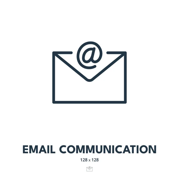 Ícone Comunicação Por Email Correspondência Carta Correio Curso Editável Ícone —  Vetores de Stock