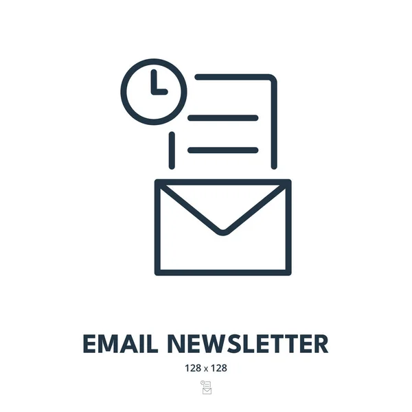 Email Newsletter Icona Contatto Lettera Messaggio Ictus Modificabile Icona Vettoriale Illustrazione Stock