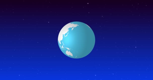 Earth Globe Rotation Animation Video — Stock Video