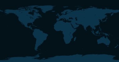 Dünya Haritası Maldivlere Yakınlaş. 4K Video 'da animasyon. Koyu Mavi Dünya Haritasında Beyaz Maldivler Bölgesi