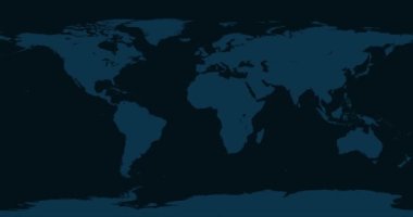 Dünya Haritası Nikaragua 'ya Yakınlaş. 4K Video 'da animasyon. Koyu Mavi Dünya Haritasında Beyaz Nikaragua Bölgesi