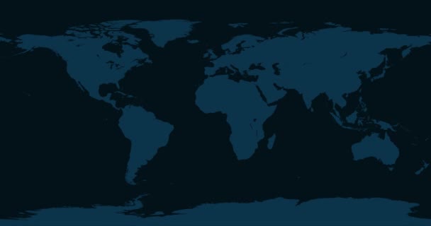 Världskartan Zooma Till Rumänien Animering Video Vita Rumäniens Territorium Mörkblå — Stockvideo