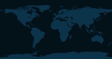Dünya Haritası Uruguay 'a Yakınlaş. 4K Video 'da animasyon. Koyu Mavi Dünya Haritasında Beyaz Uruguay Bölgesi