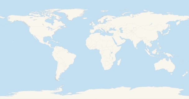 世界地图放大莱索托 4K视频中的动画 蓝色和白色世界地图上的绿色莱索托领土 — 图库视频影像