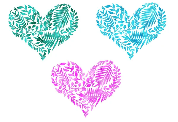 Leaves arranged in a heart shape.