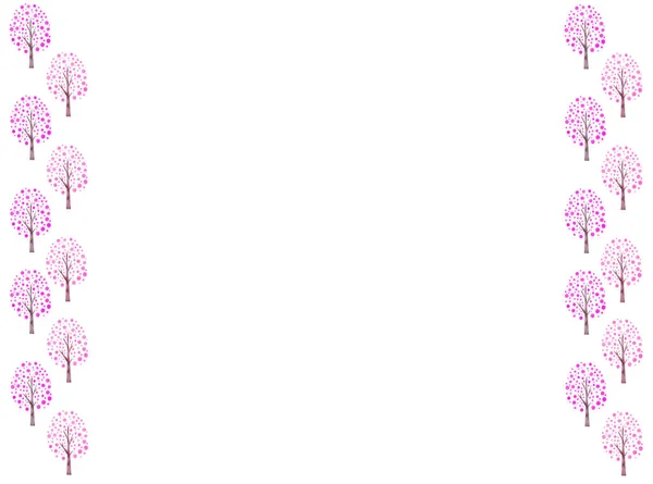 Hoş İskandinav tarzında kiraz ağaçları.