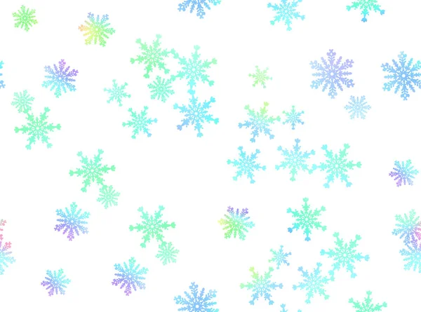 Light Green Vector Seamless Pattern Snowflakes Glitter Abstract Illustration Stars — Stock Photo, Image