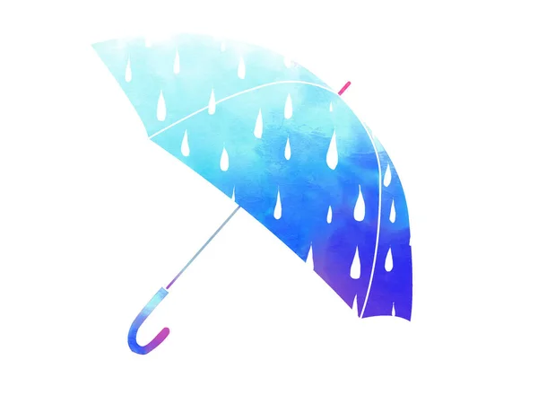 Aquarela Ilustração Desenhada Mão Guarda Chuva Desenhos Animados — Fotografia de Stock