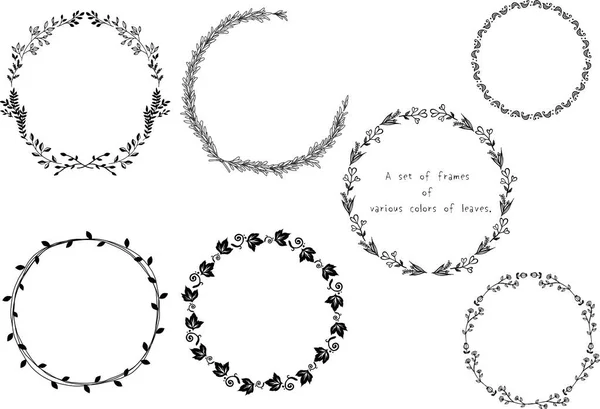 Yaprakların çeşitli renklerinde bir çerçeve.