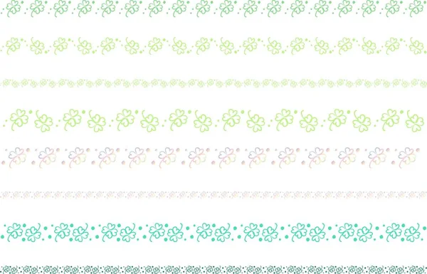 Handwritten four-leaf clover line set.