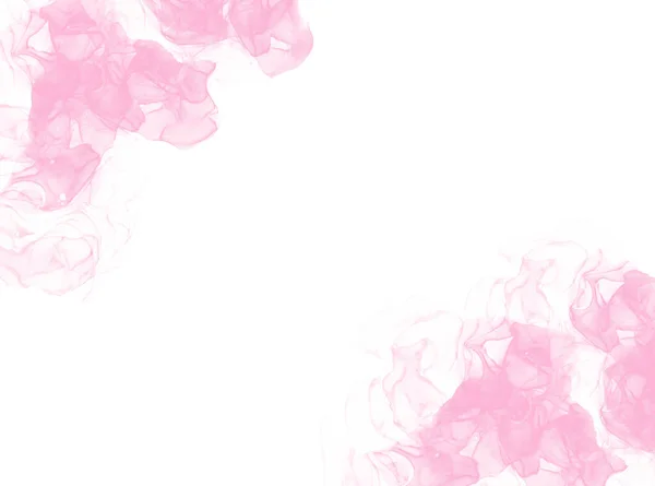 粉红水墨画框 — 图库照片
