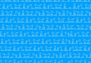 Bir kedi tasviri. Mısır hiyeroglif tarzı. (Kusursuz)