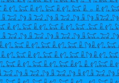 Bir kedi tasviri. Mısır hiyeroglif tarzı. (Kusursuz)