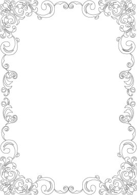 Gotik tarz çerçeve. Batı tarzı çerçeve. (A4 portresi)