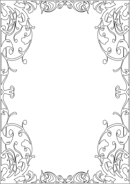 Gotik tarz çerçeve. Batı tarzı çerçeve. (A4 portresi)