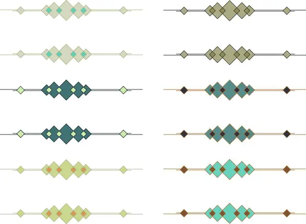 Geometrik çerçeve seti. Kare desen.